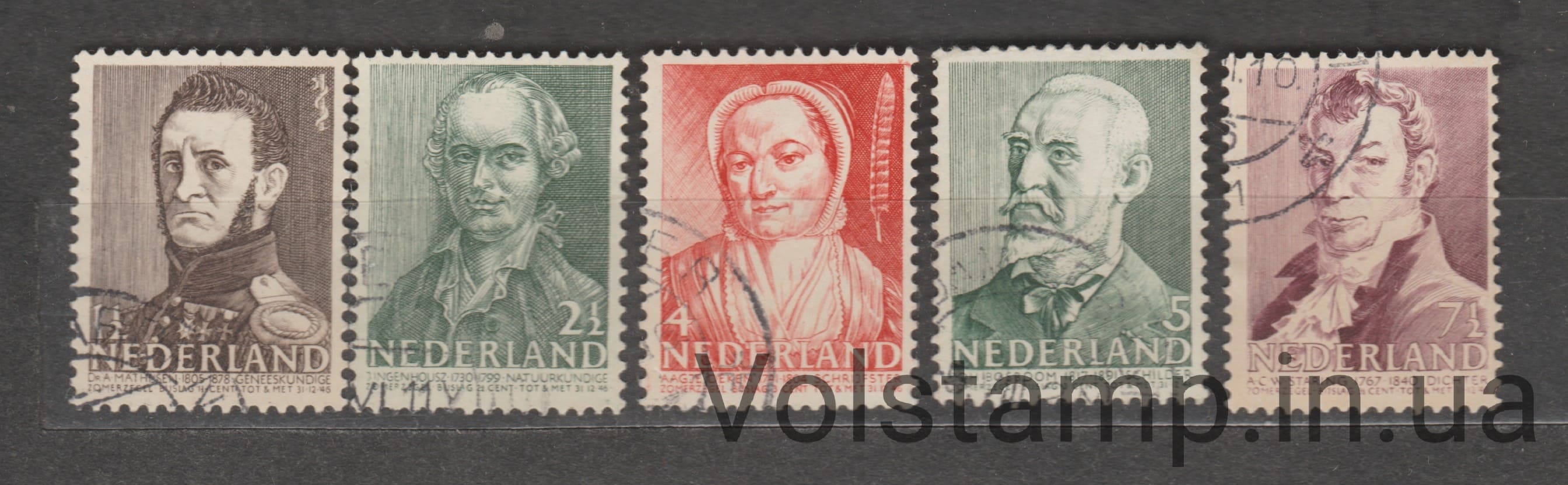 Netherlands Series of stamps (Summer stamps of 1941.) Used №392-396 1941 Netherlands Series of stamps (Summer stamps of 1941.) Used №392-396