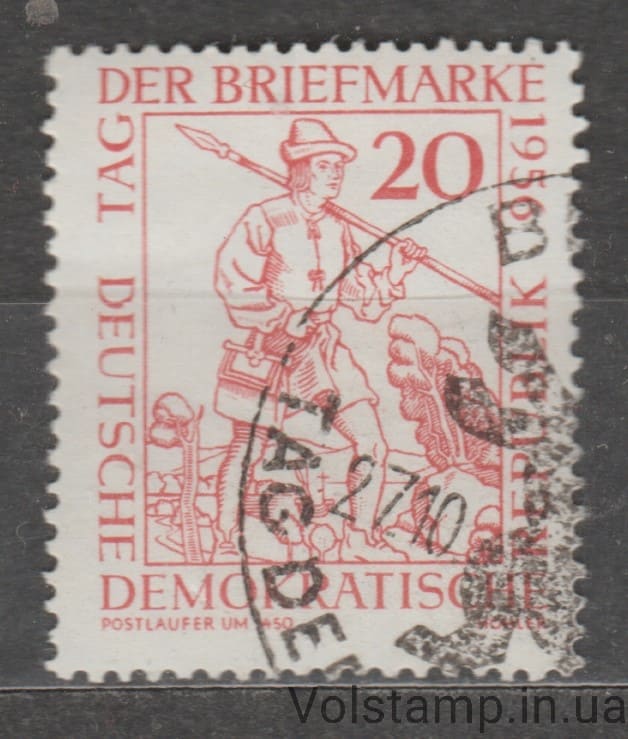1956 НДР Марка (День друку) Гашена №544