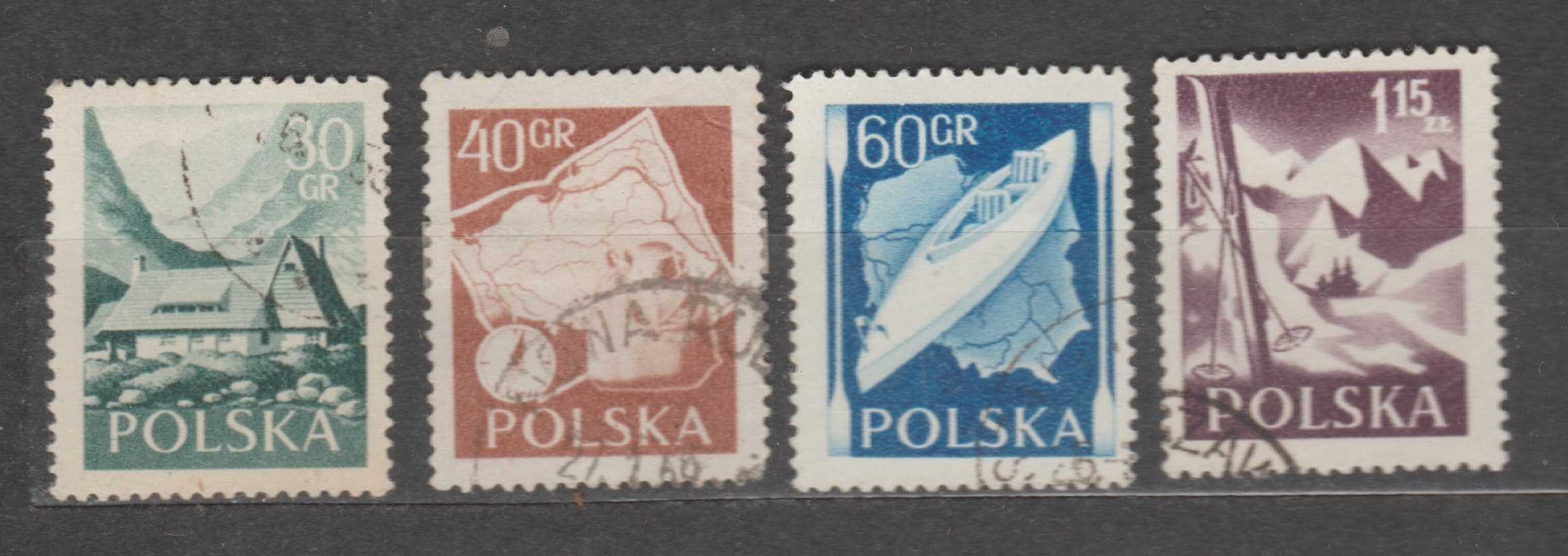 1956 Польша Серия марок (Польская туристическая индустрия) Гашеные №966-969