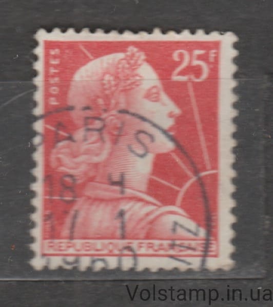1959 Франция Марка (Марианна де Мюллер) Гашеная №1226