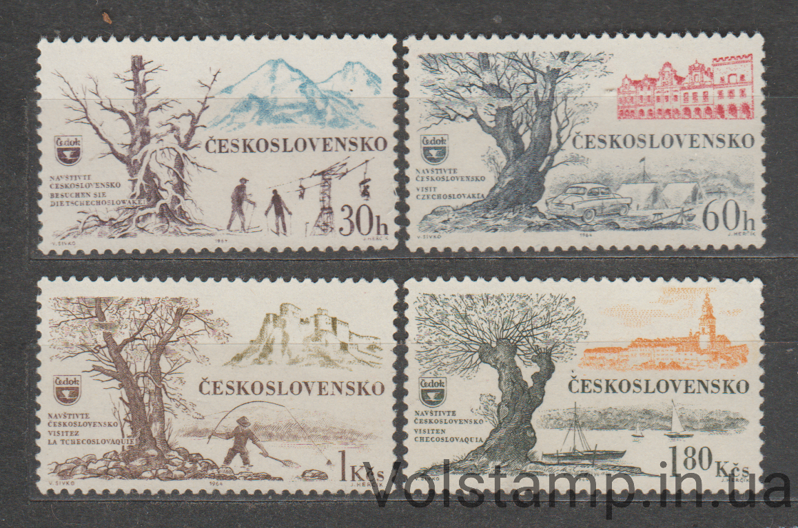 1964 Czechoslovakia Series of stamps (Tourist flow in Czechoslovakia) MNH №1453-1456