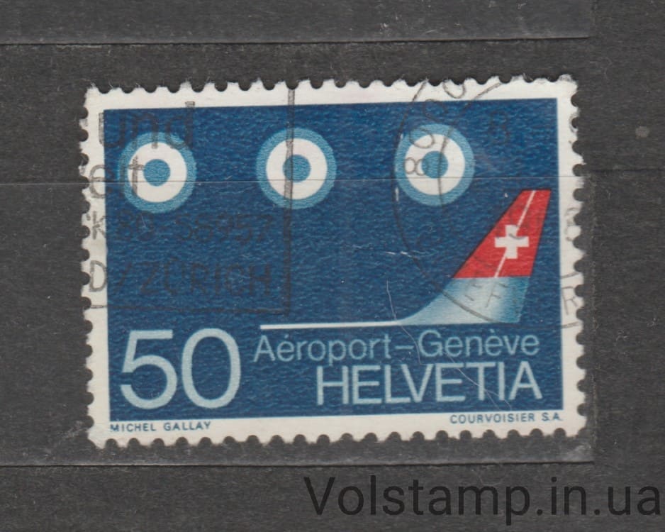 1968 Швейцария Марка (Аэропорт Женева) Гашеная №873