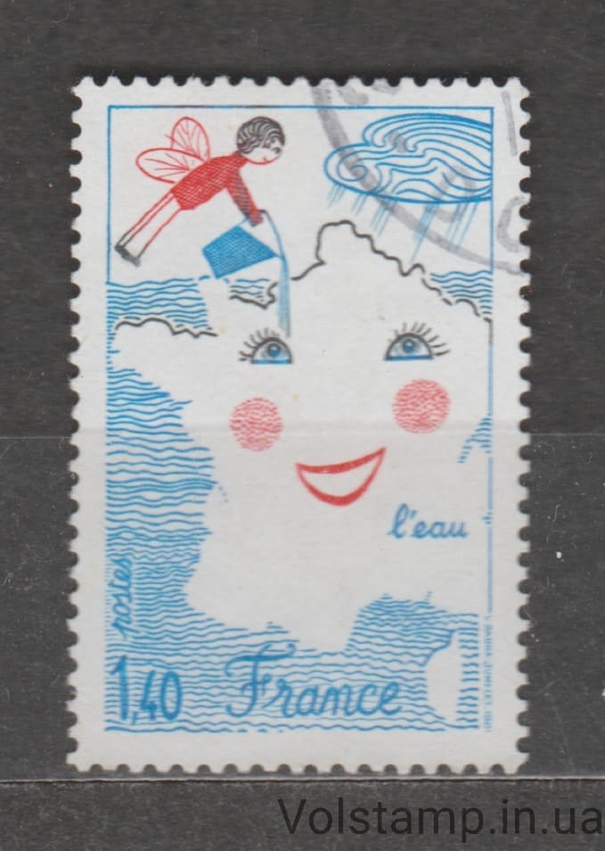 1981 Франция Марка (Конкурс детского рисунка «Вода».) Гашеная №2250
