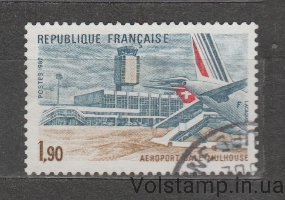 1982 Франция Марка (Аэропорт Базель-Мюлуз) Гашеная №2325