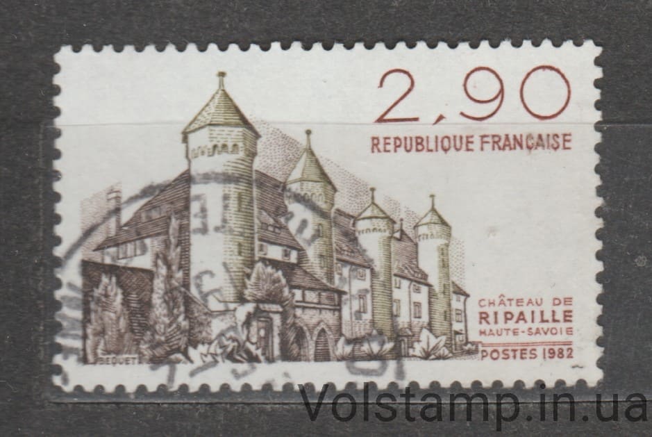 Франция Марка (Замок Рипай - Верхняя Савойя) Гашеная №2351 1982 Франция Марка (Замок Рипай - Верхняя Савойя) Гашеная №2351