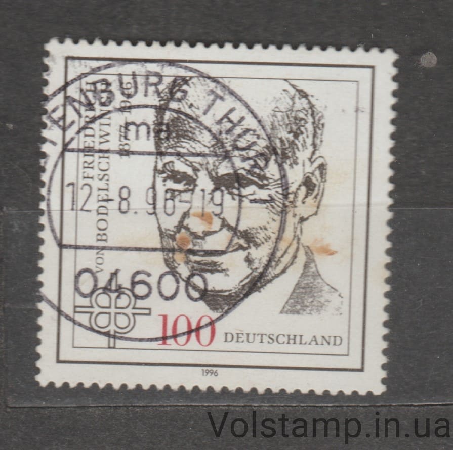 Германия, Федеративная Республика Марка (50 лет со дня смерти. Фридриха фон Бодельшвинга (1877-1946) 1996 Германия, Федеративная Республика Марка (50 лет со дня смерти. Фридриха фон Бодельшвинга (1877-1946)) Гашеная №1835