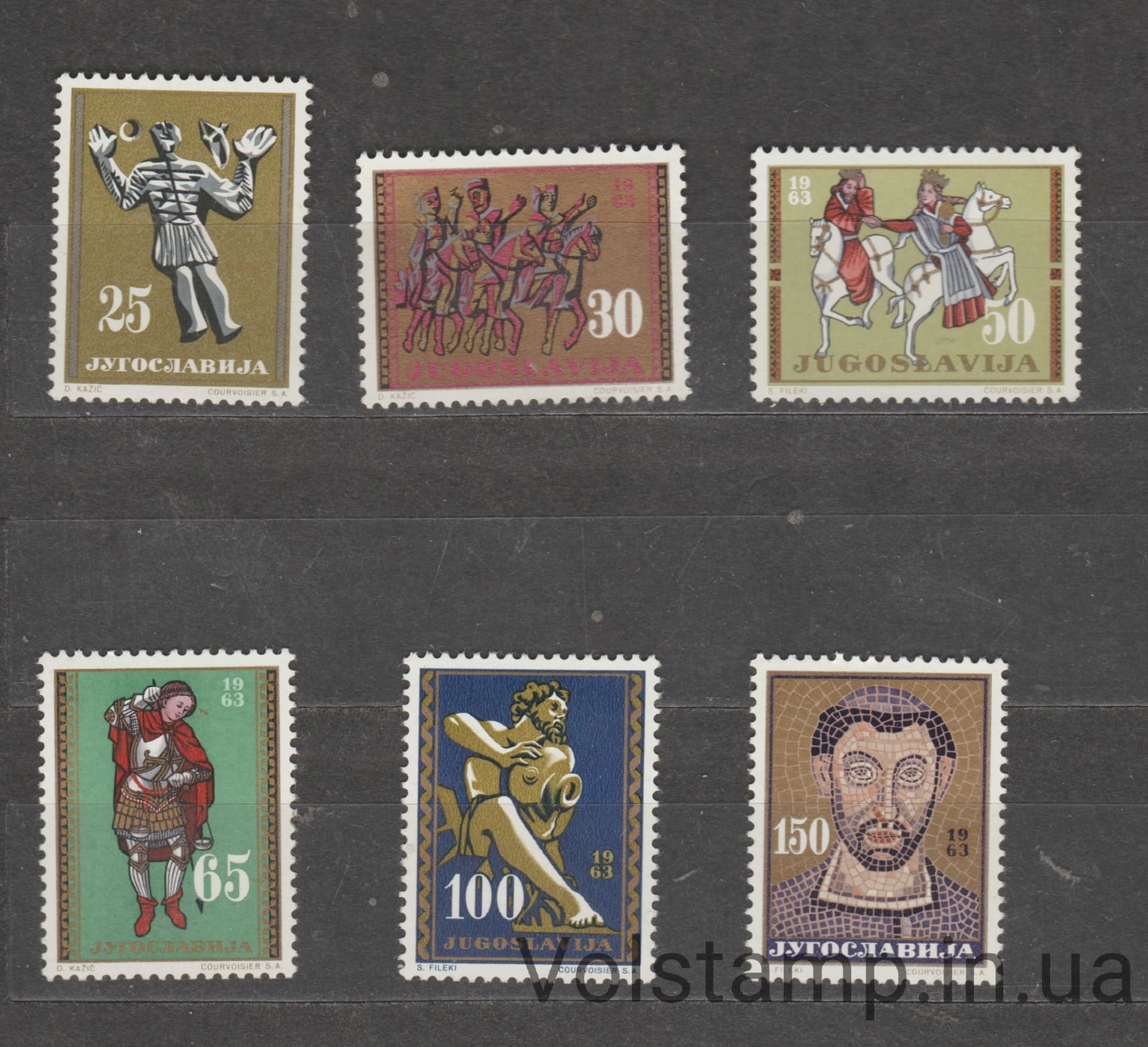 1963 Югославия Серия марок (Югославское искусство сквозь века (II)) MNH №1057-1062