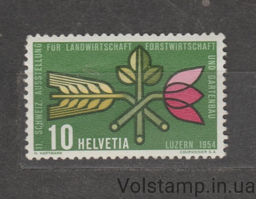 Швейцария Марка (Сельскохозяйственная выставка) MH №593 1954 Швейцария Марка (Сельскохозяйственная выставка) MH №593