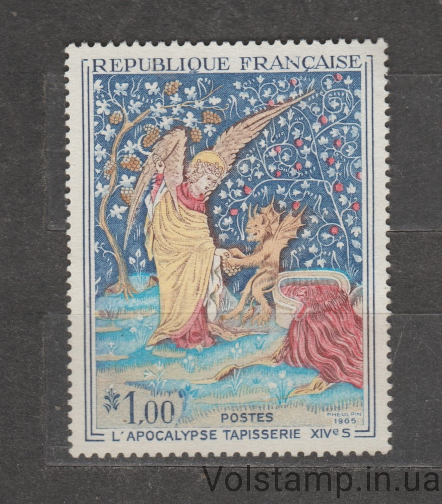 1965 Франция Марка (Гобелен Апокалипсиса. Анжер) MH №1527