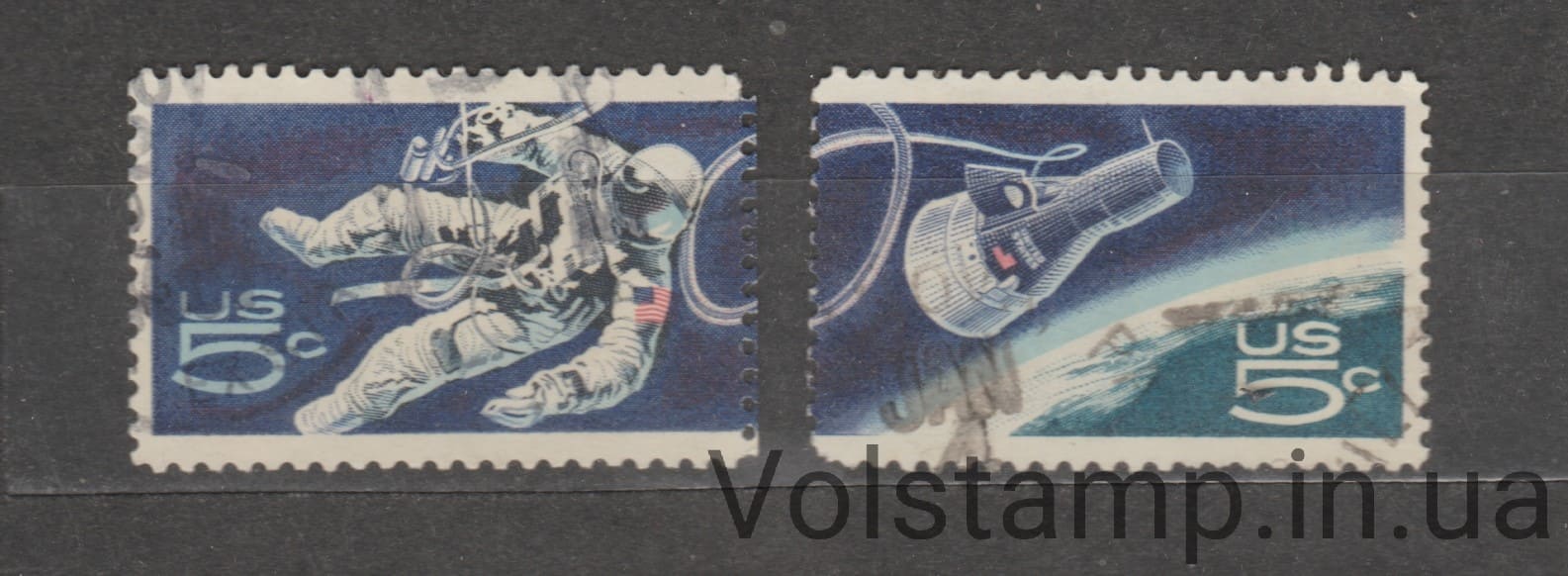 1967 США Серия марок (Выход астронавта в открытый космос) Гашеные №930-931