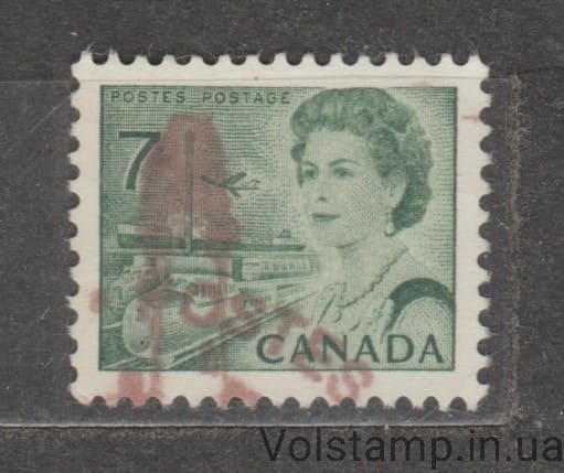 1971 Канада Марка (Королева Елизавета II, транспорт) Гашеная №484