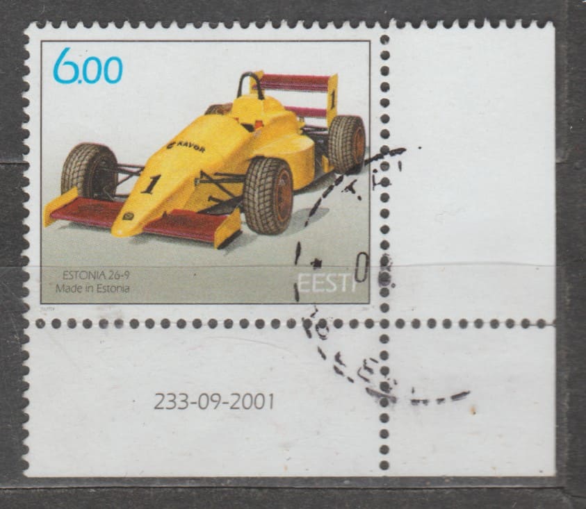 2001 Эстония Марка (Гоночный автомобиль "Estonia" 26-9) Гашеная №420
