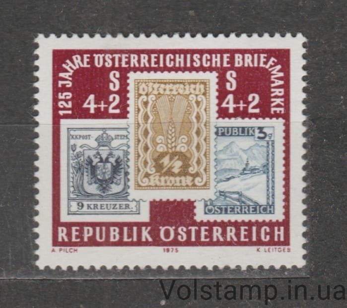1975 Австрия Марка (125 лет австрийским маркам) MNH №1504