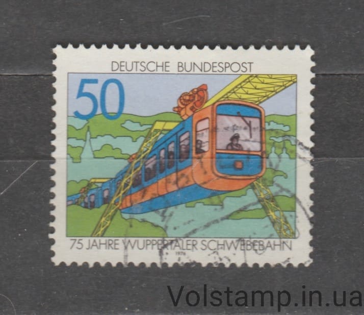 1976 Германия, Федеративная Республика Марка (Монорельсовый поезд) Гашеная №881
