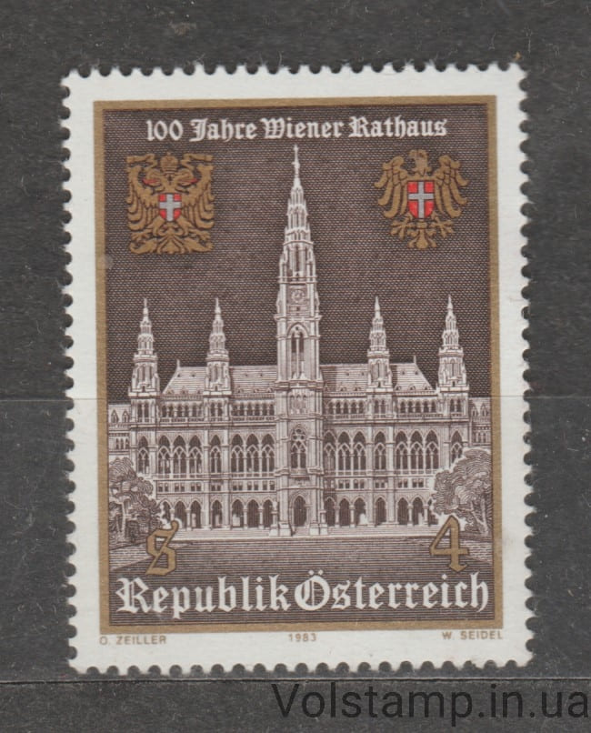 1983 Австрия Марка (Столетие Венской ратуши) MNH №1752