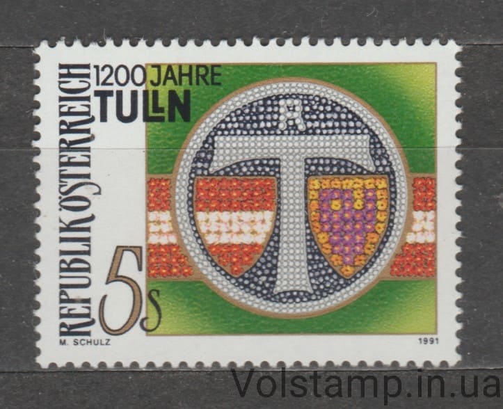 1991 Австрия Марка (1200-летие Тульна (Нижняя Австрия)) MNH №2031