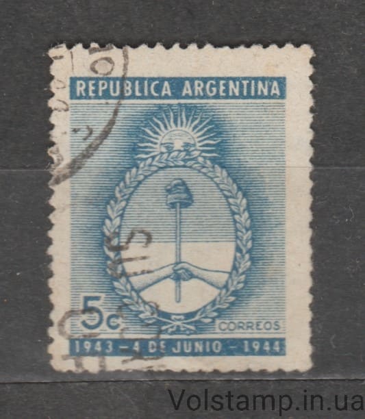 1944 Аргентина Марка (Военный переворот 4 июня 1943 г.) Гашеная №491