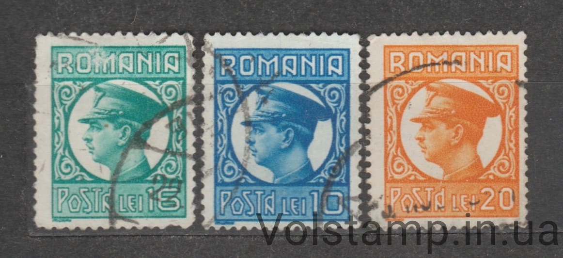 1930 Румыния Серия марок (Король Карл II) Гашеные №383-385