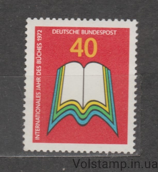 1972 Германия, ФРГ Марка (Открытая книга) MNH №740