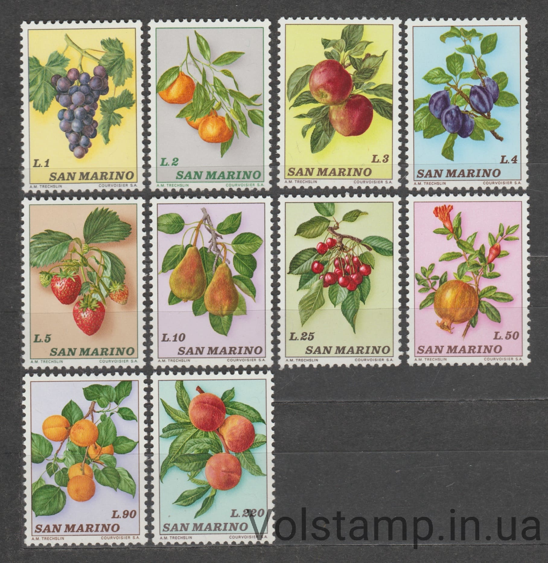 1973 Сан-Маріно Серія марок (Виноград (Vitis vinifera)) MNH №1031-1040