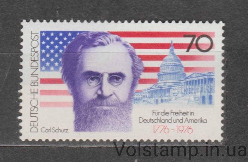 1976 Germany, FRG Stamp (Carl Schurz (US politician and reformer)) MNH №895