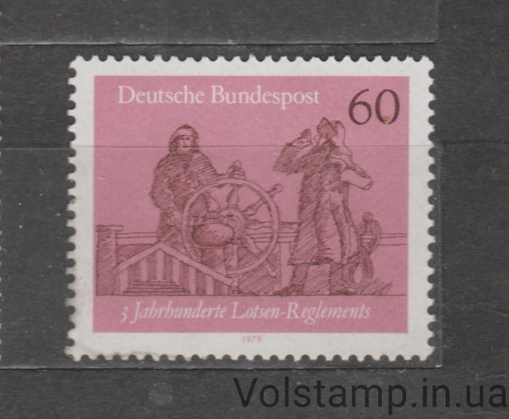 1979 Германия, ФРГ Марка (Лоцман и рулевой на борту) MNH №1022
