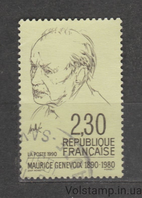 1990 Франция Марка (Морис Женевуа) Гашеная №2807