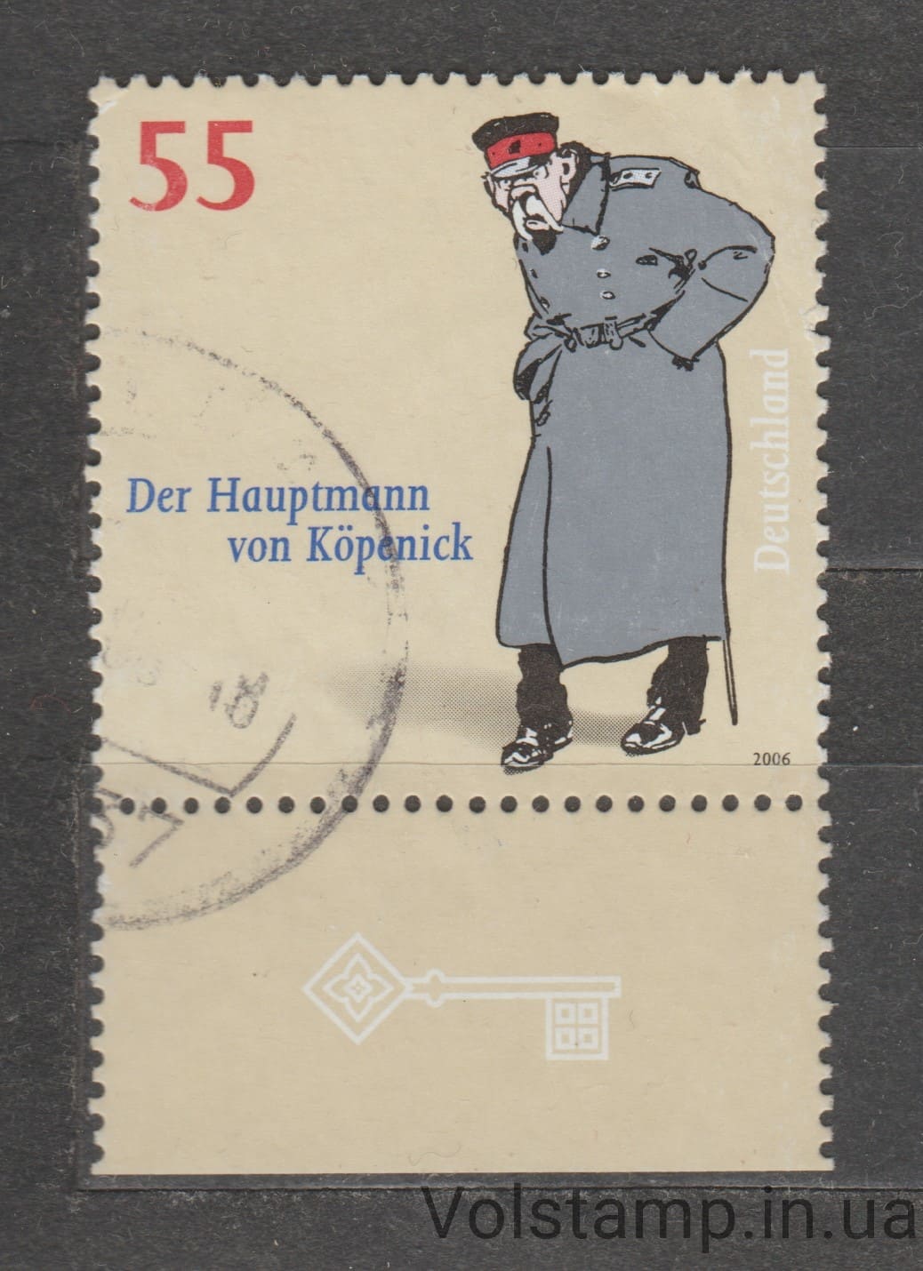 2006 Германия, ФРГ Марка (Столетие дела Гауптмана фон Копеника) Гашеная №2559