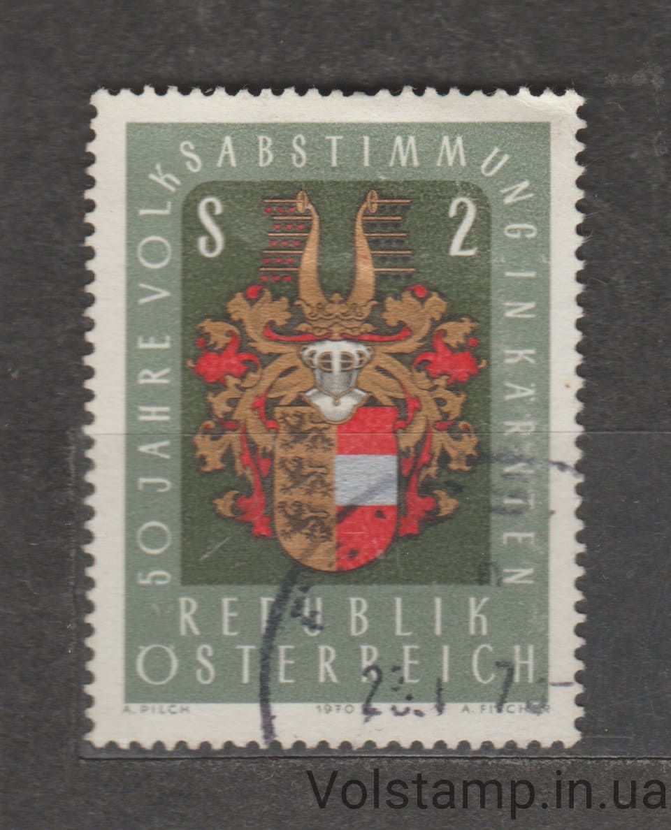 1970 Австрія Марка (Герб Кернтена) Гашена №1343