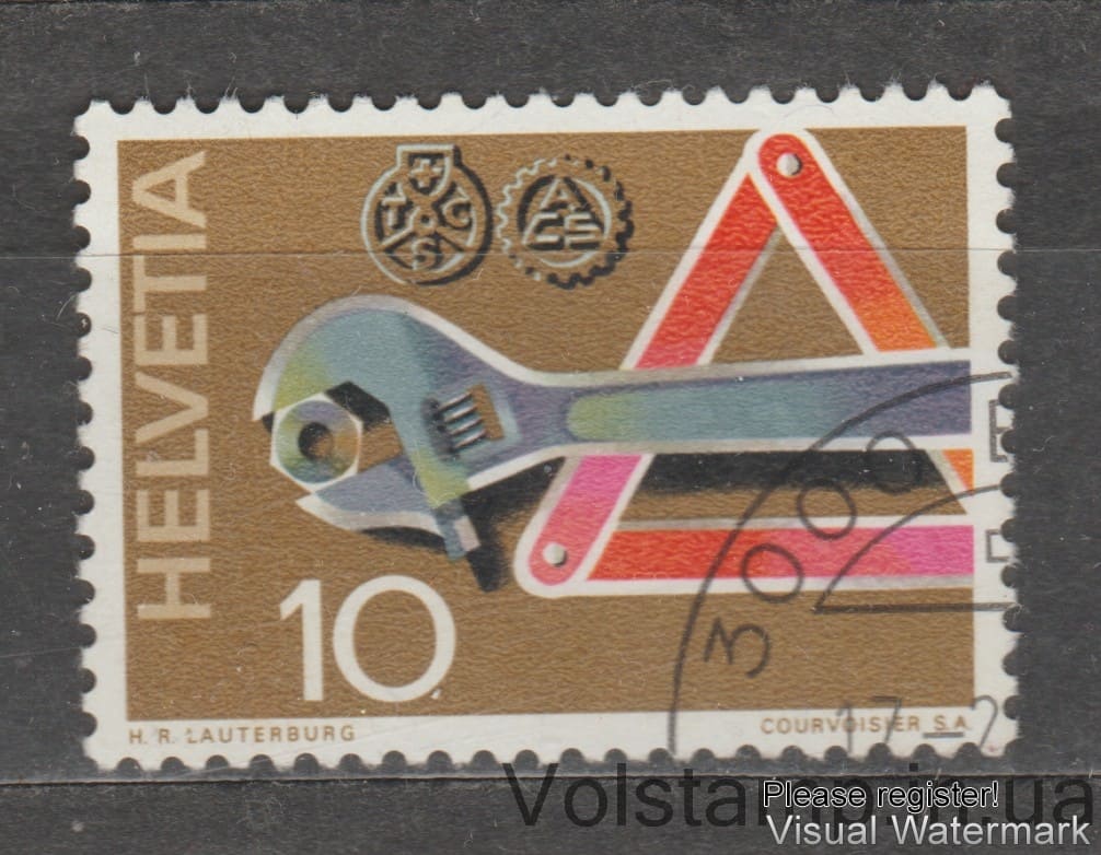 Швейцария Марка (Служба экстренной помощи) Гашеная №964 1972 Швейцария Марка (Служба экстренной помощи) Гашеная №964