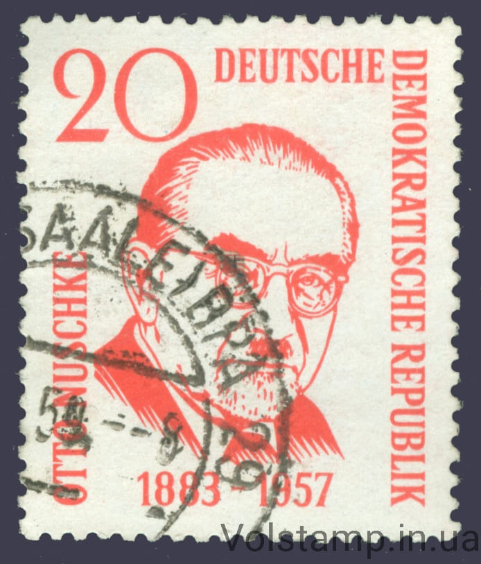 1958 ГДР Марка (Годовщина смерти Отто Нушке) Гашеная №671