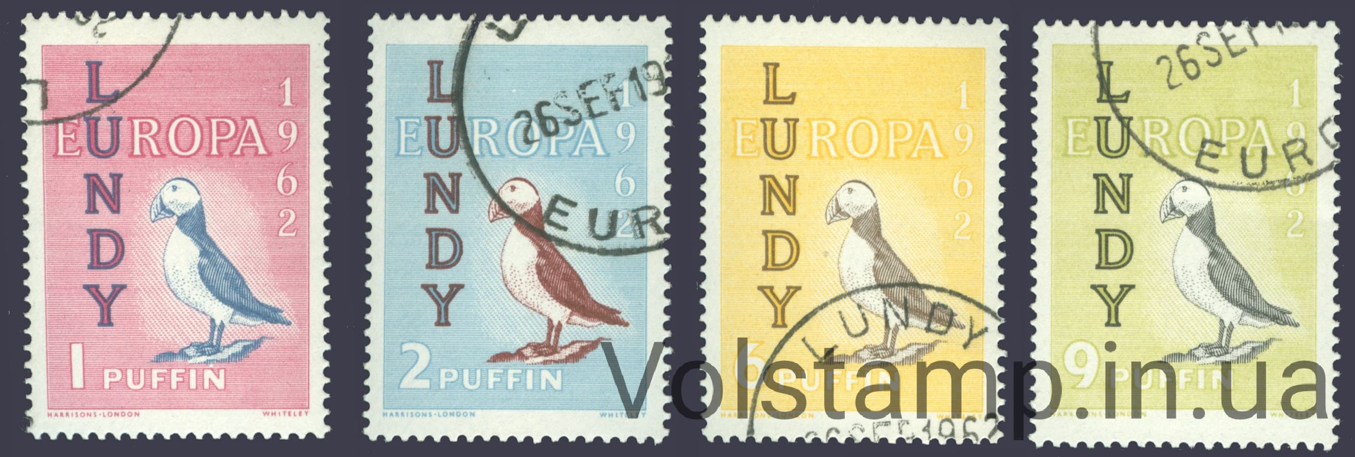 1962 Лунди Серия марок (Птицы) Гашеные