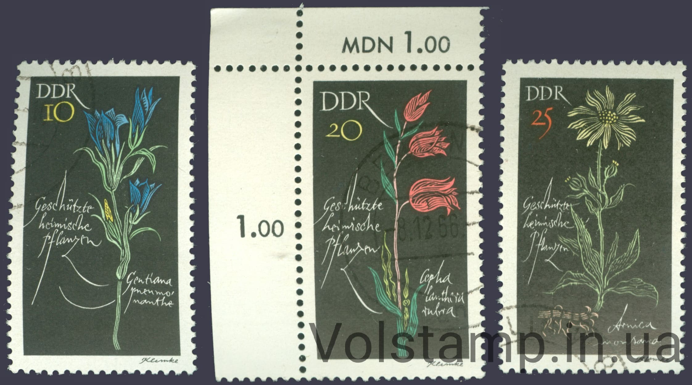 1966 ГДР Серия марок (Защищенный родной завод (I)) Гашеные №1242-1244