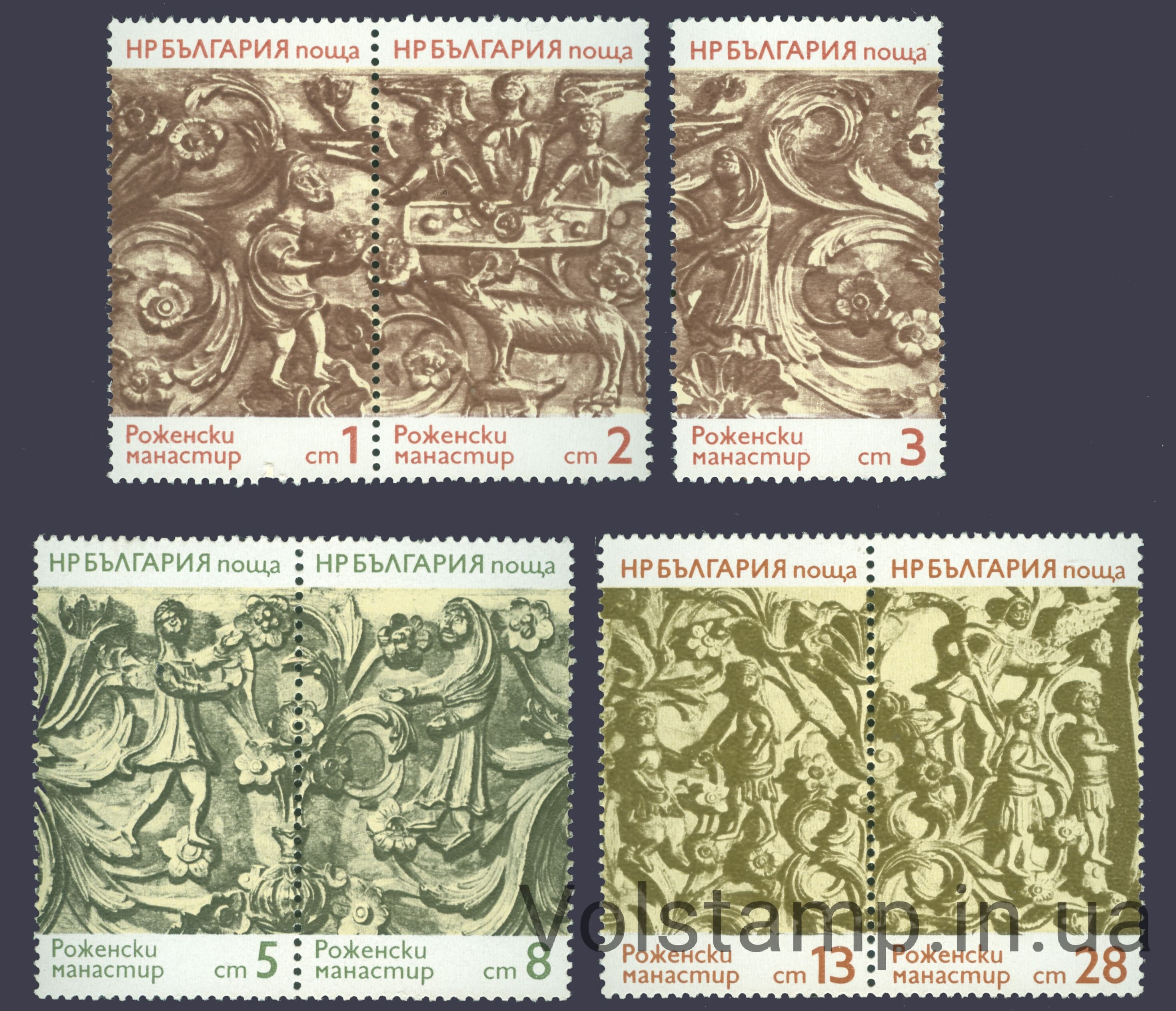 1974 Болгария Серия марок (Народное искусство: резьба по дереву) MNH №2309-2315