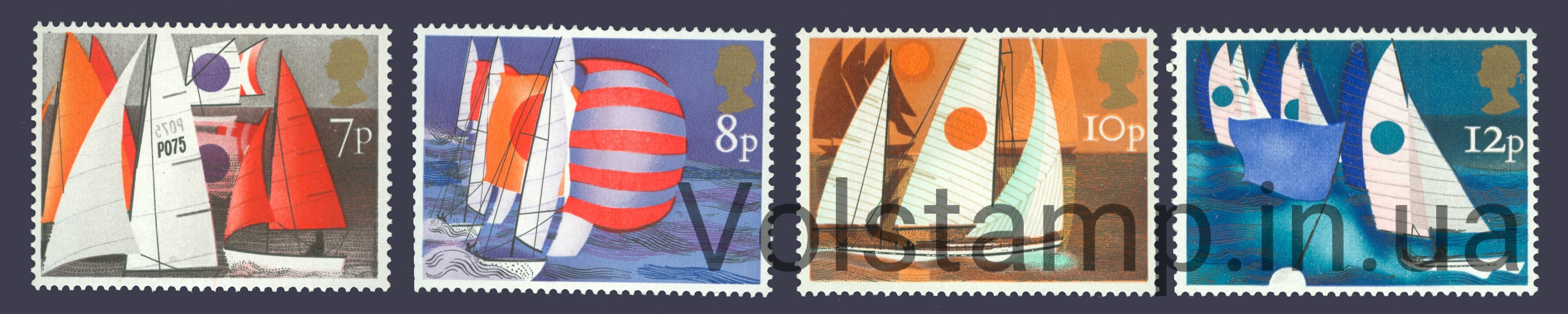 1975 Великобритания Серия марок (Парусный спорт) MNH №678-681