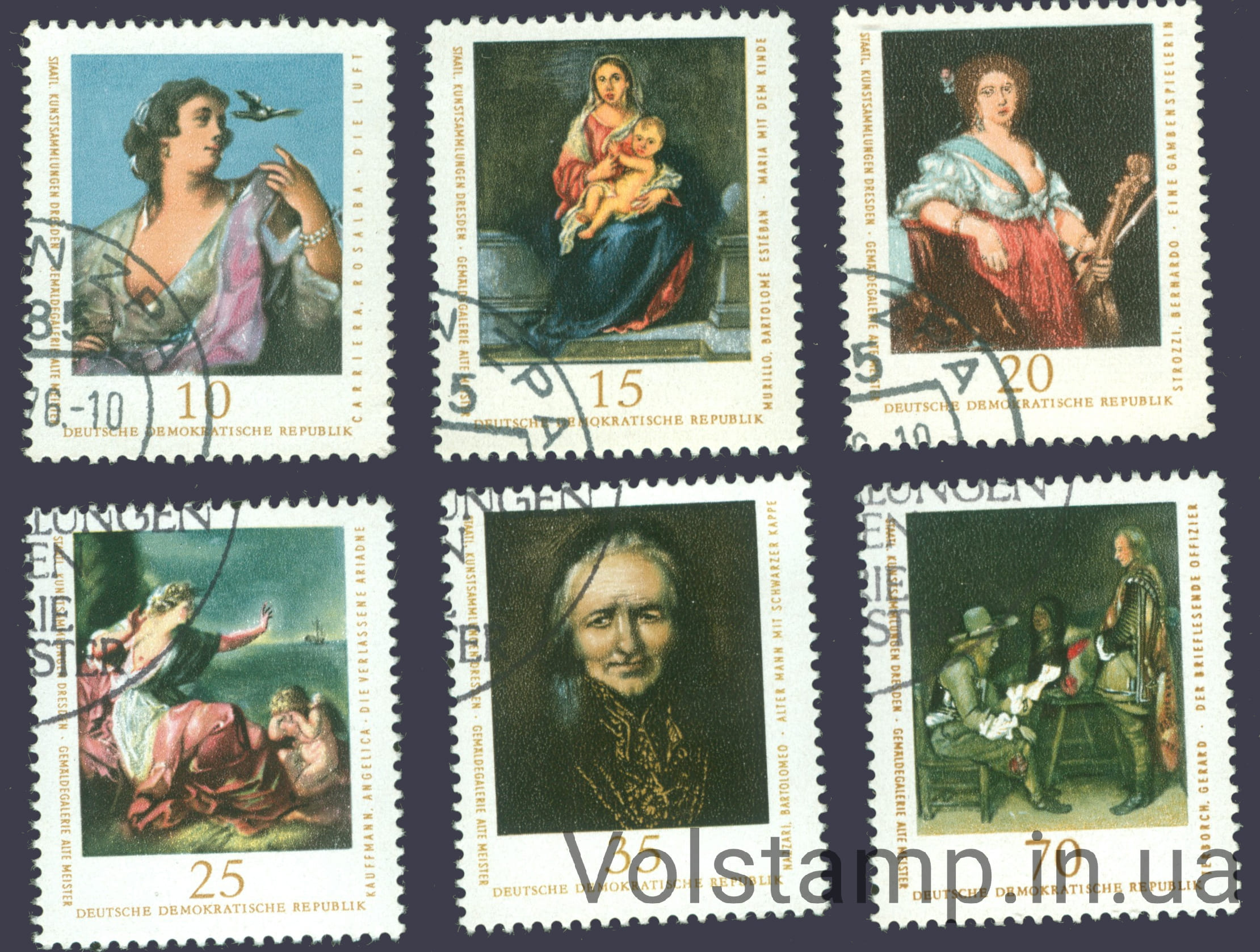 1976 ГДР Серия марок (Живопись) Гашеные №2193-2198