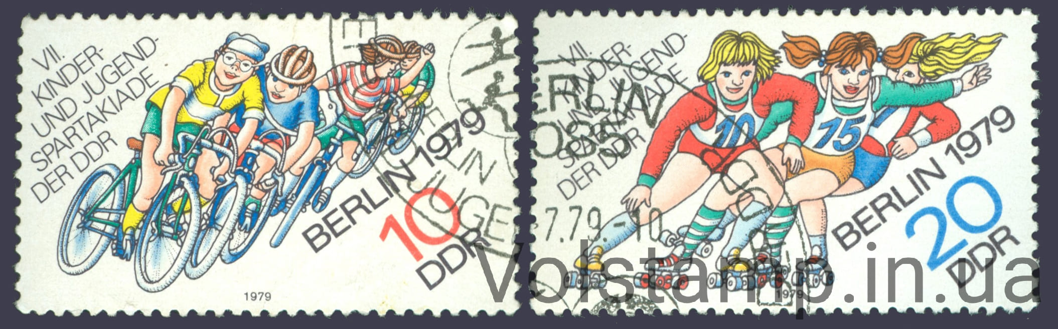 1979 ГДР Серия марок (Детская и молодежная Спартакиджа, Берлин) Гашеные №2433-2434