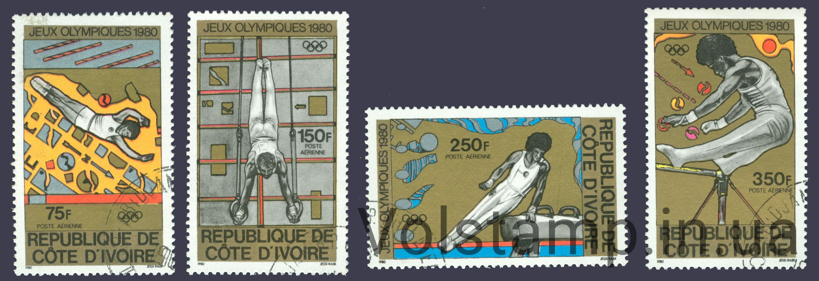 1980 Кот-Д'ивуар Серия марок (Летние Олимпийские игры) Гашеные №649-652