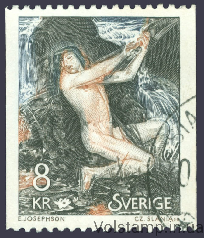 1980 Швеция Марка (Искусство, живопись, Юсефсон) Гашеная №1128