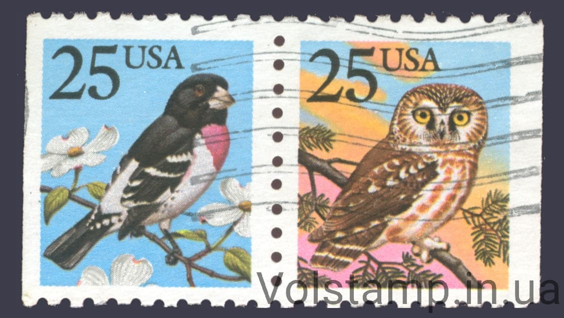1988 США Серия марок (Птицы) Гашеные №1980-1981