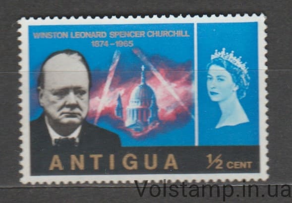 1966 Антигуа и Барбуда марка с серии (Личность, день памяти сэра Уинстона Черчилля) MH №146