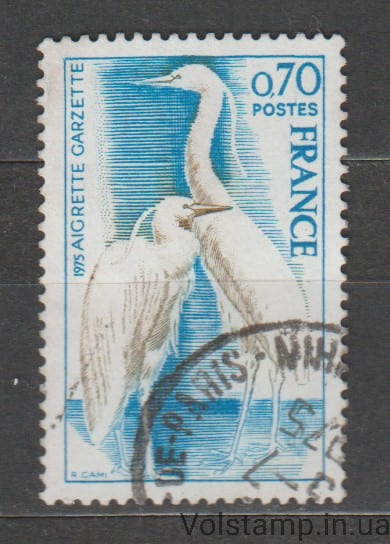 1975 Франция марка (Фауна, птицы, цапли) Гашеная №1904