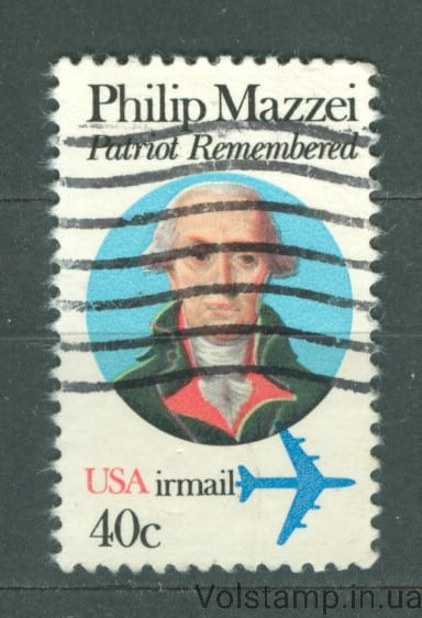 1980 США марка (Самолет, личность, Филип Маццеи) Гашеная №1449