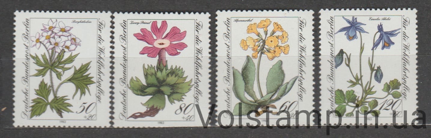 1983 Germany (Berlin) stamp series (Flora, flowers) MNH №703-706