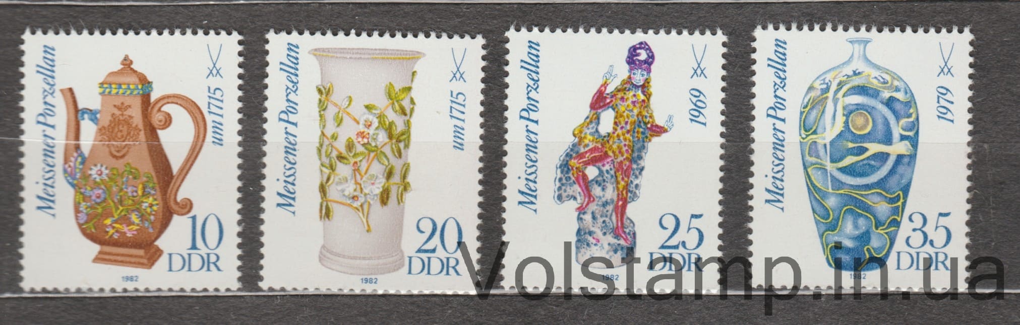 1982 ГДР Серия марок (Мейсенский фарфор (II)) MNH №2667-2670