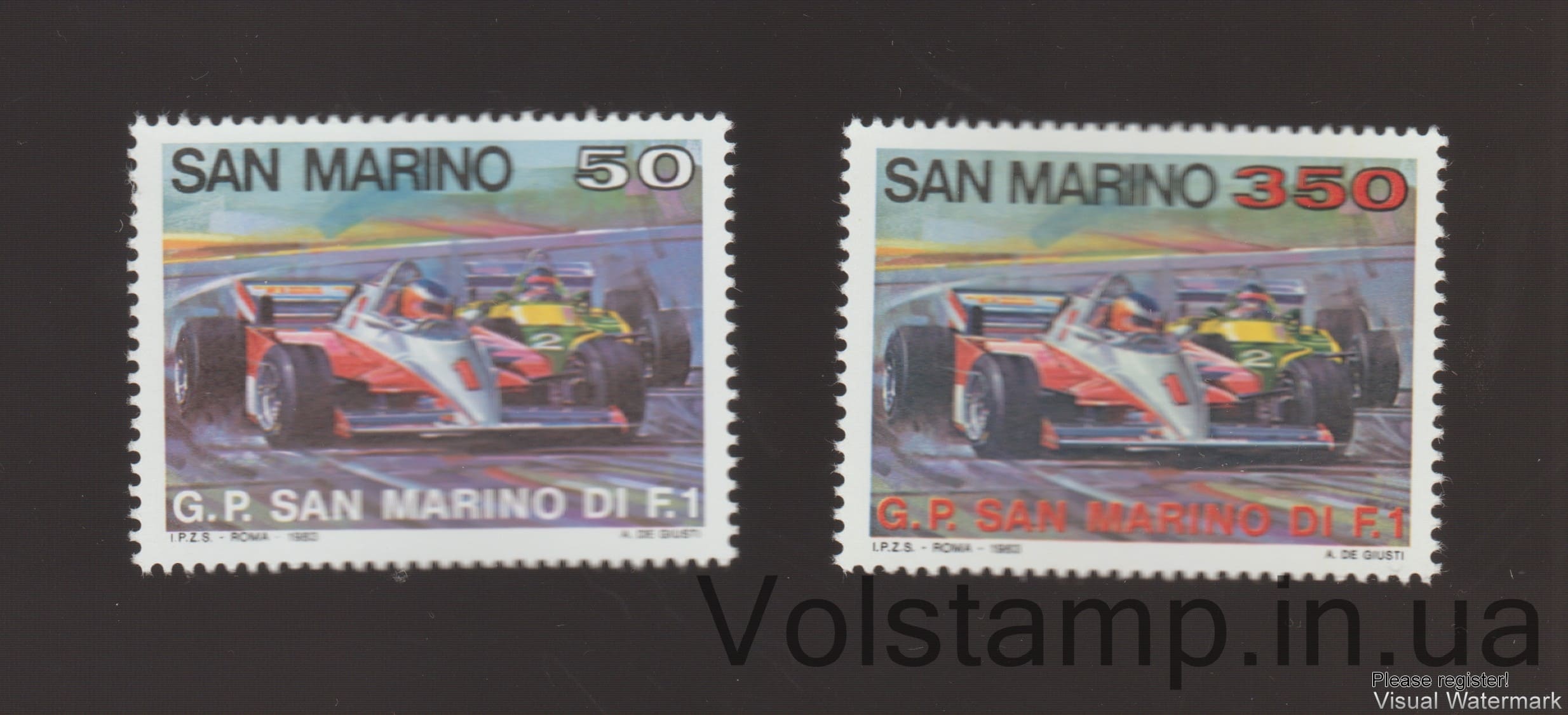 1983 Сан-Марино Серия марок (Гран-при Сан-Марино) MNH №1282-1283