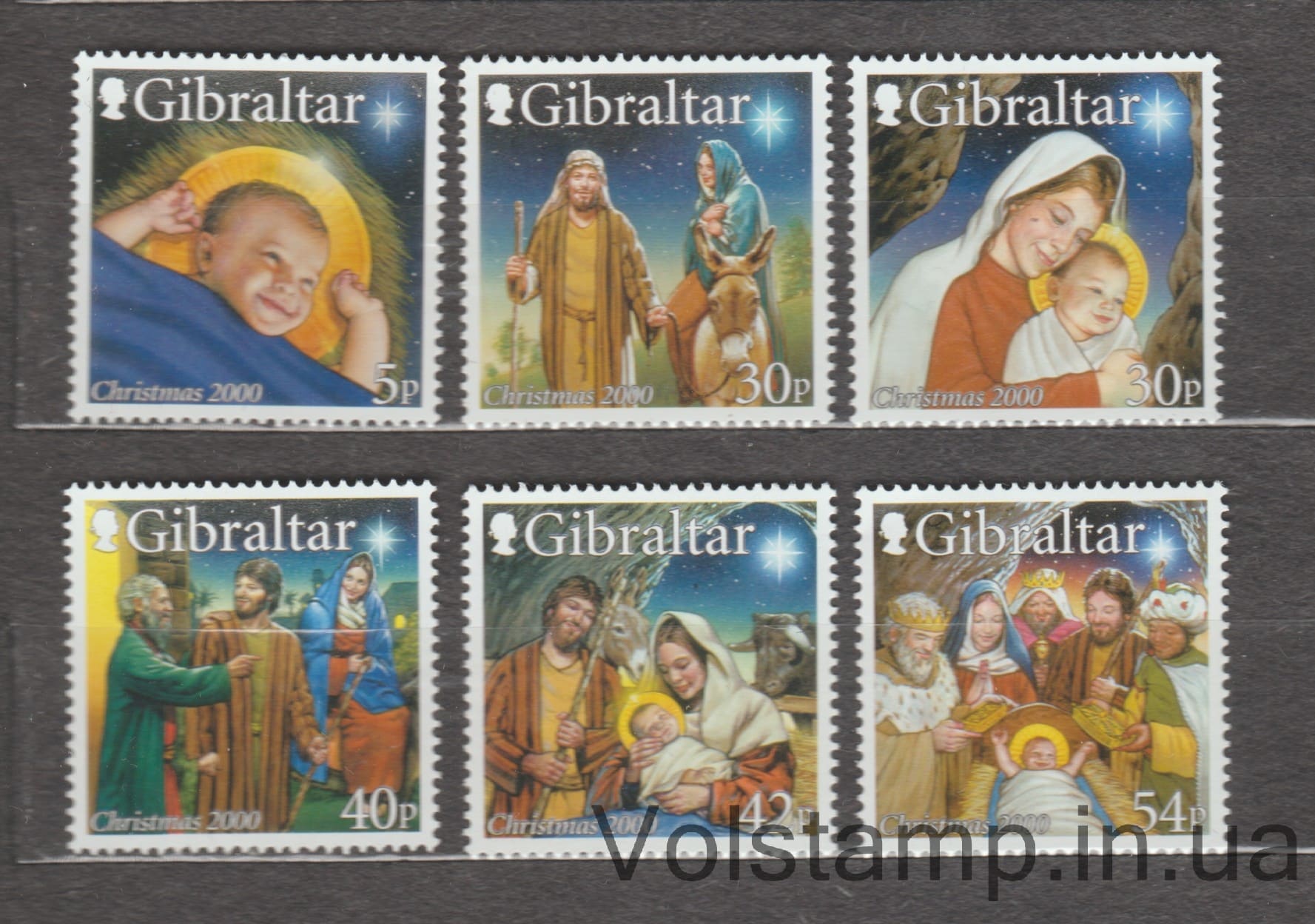 2000 Gibraltar Series of stamps (Christmas 2000: Birth of Jesus) MNH №945-950