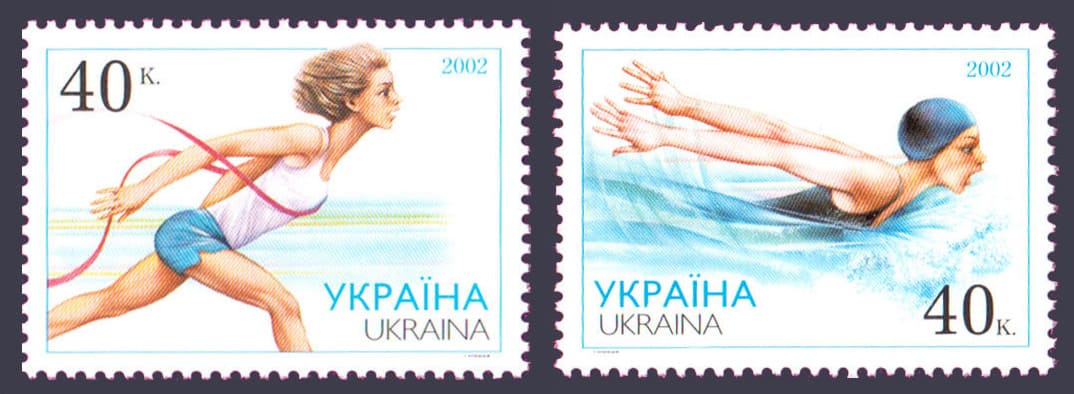 2002 марки Спорт Легкая атлетика и Плавание №430-431