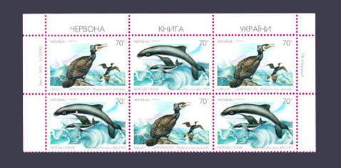 2002 Верх листа Фауна Баклан-морская свинья, дельфин №450-451