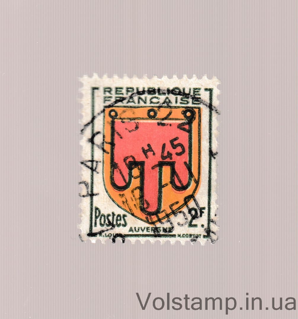 Франція Марка (Овернь) Гашена №849 1949 Франція Марка (Овернь) Гашена №849